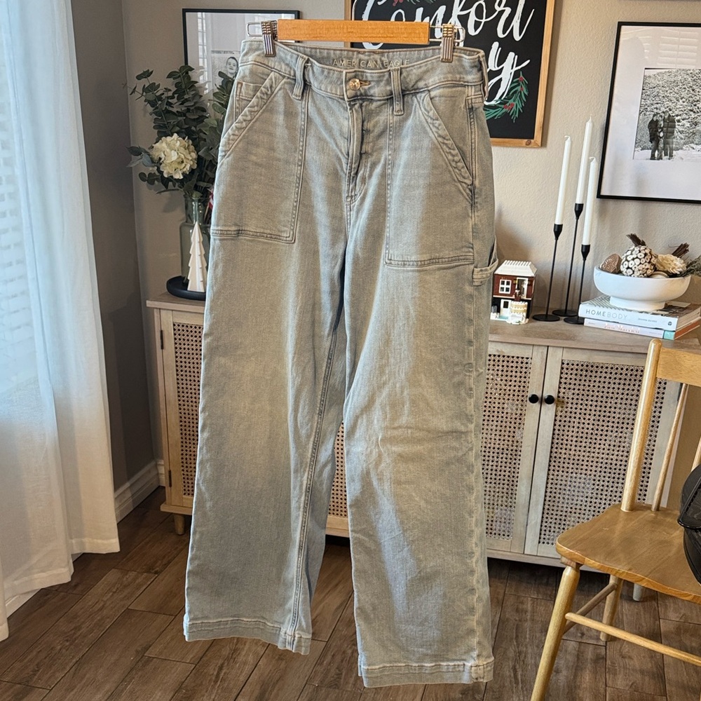 American Eagle High Rise Wide Leg Jeans